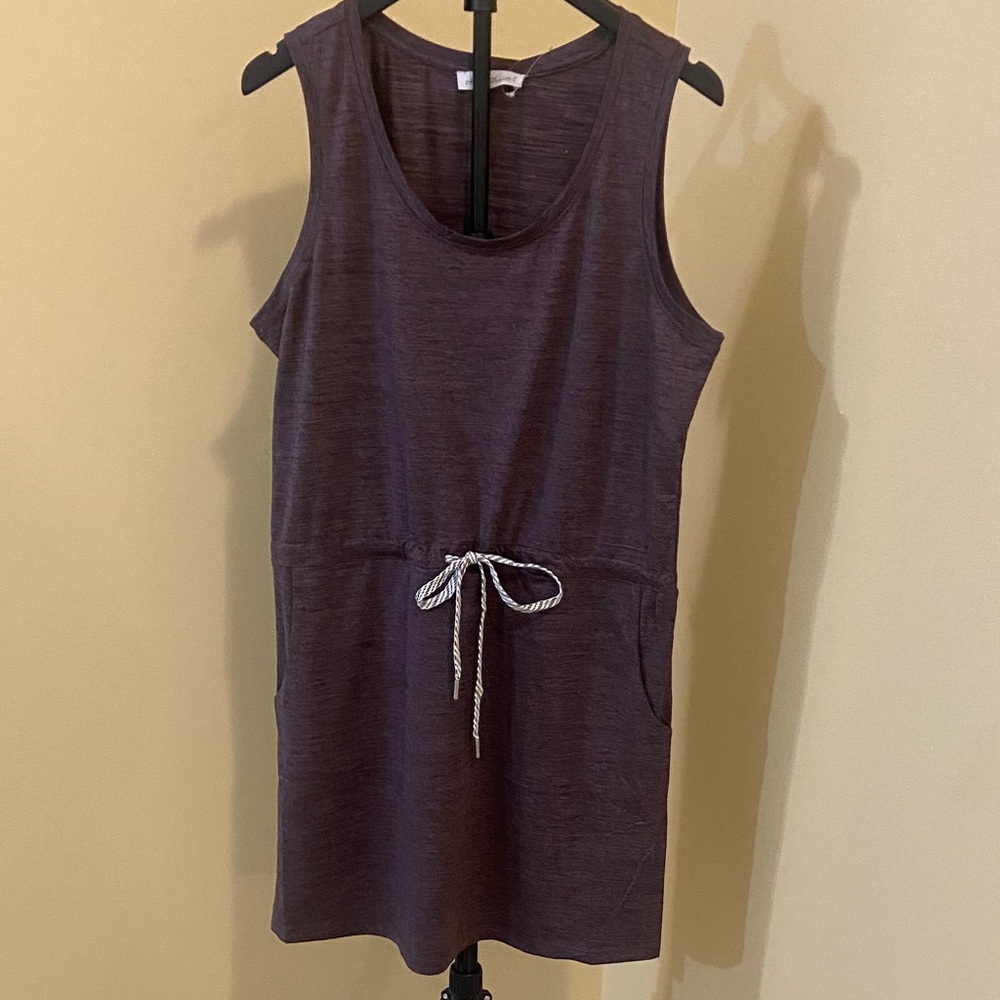 KEREN hart Heathered Purple casual cotton dress